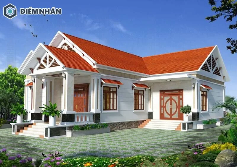 Thi công thiết kế nhà cấp 4 hình chữ L GKHOMEVN